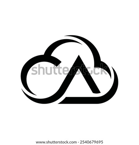 Initial letter CA cloud logo design inspiration