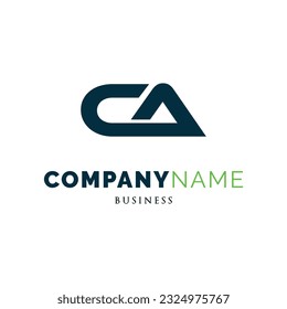 Plantilla de diseño de logotipo de icono de CA de carta inicial