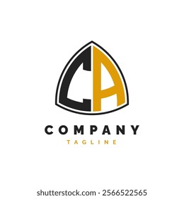 Initial Letter CA Logo Design. Alphabet CA Logo Template