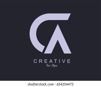 Initial Letter CA Logo Design vector 