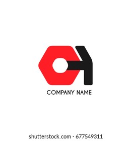 Initial letter CA logo hexagon design, vector symbol for business branding.