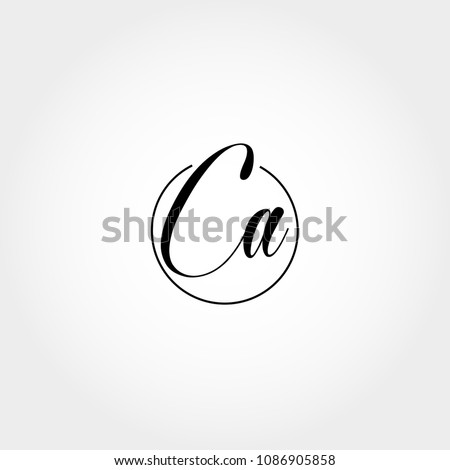 Initial Letter CA Logo Template
