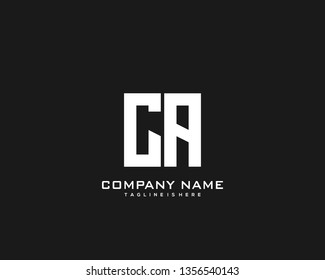 Initial letter CA minimalist art logo vector
