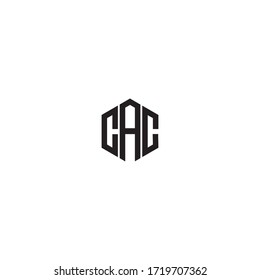 Initial Letter CAC Hexagon monogram cool modern logo