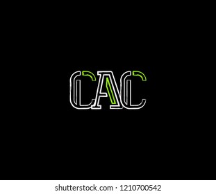 Initial Letter CAC Linear Grunge Brush Stroke Modern Logotype