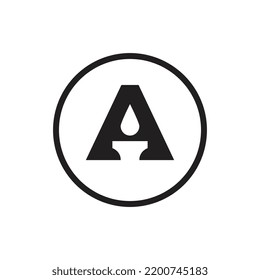 Initial letter A candle logo design template