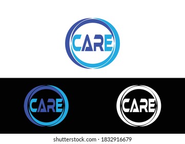 Initial Letter CARE Logo or Icon Design Vector Image Template
