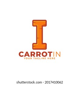 Initial Letter I Carrot Logo Design Vector. Designed for Web Site Design, Logo, App, UI