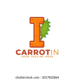Initial Letter I Carrot Logo Design Vector. Designed for Web Site Design, Logo, App, UI