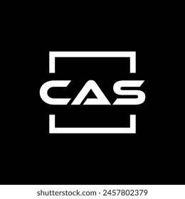 Initial letter CAS logo design. CAS logo design inside square.