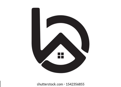 Initial letter CB BC House Real Estate  abstract logo icon design minimalist monogram property real estate symbol concept vector