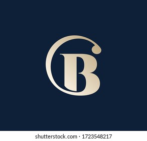 Initial letter CB or BC simple and elegant monogram . Vector design template luxury sign.