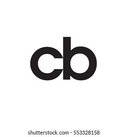 Initial letter CB black white logo