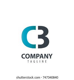 Initial Letter CB C3 Design Logo