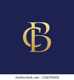 plantilla de logotipo de diseño de CB de letra inicial
