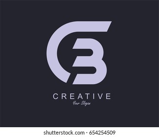 Initial Letter CB Logo Design vector 