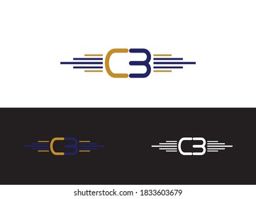 Plantilla de imagen del vector de diseño del logotipo CB de la carta inicial o del icono