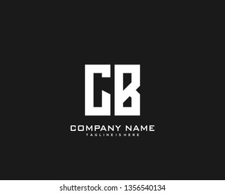 Initial letter CB minimalist art logo vector