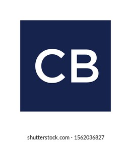 initial letter CB modern logo vector in square