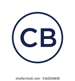 initial letter CB modern logo vector in circle