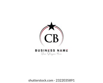 Initial Letter CB Star logo, Cb Business Logo Symbol