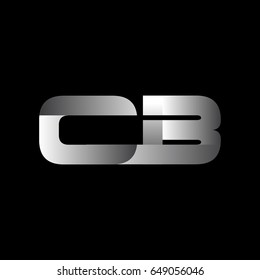 Initial letter CB uppercase modern and simple logo linked white colored, isolated in black background. Vector design template elements for company identity.