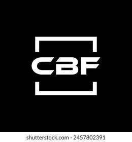 Initial letter CBF logo design. CBF logo design inside square.