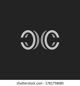 Initial Letter CC 3d Logo Template Design