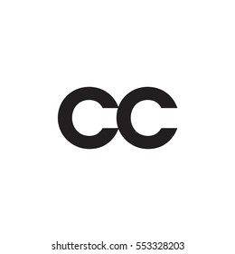 Initial Letter Cc Black White Logo Stock Vector (Royalty Free ...