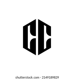 Anfangsbuchstabe CC-Hexagon-Logo-Vektorgrafik