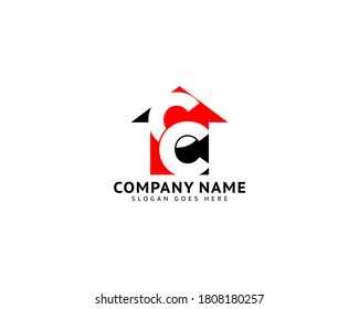 Initial Letter CC House Real Estate Logo Design