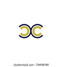 initial letter cc linked circle lowercase monogram logo black