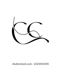 Initial letter CC logo design creative
