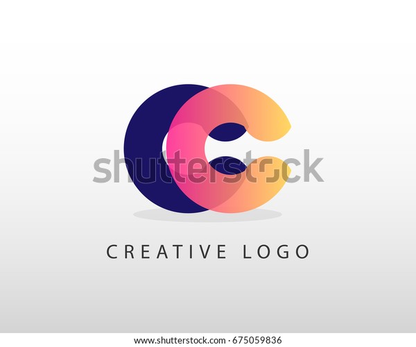 Initial Letter Cc Logo Design Template Stock Vector (Royalty Free ...