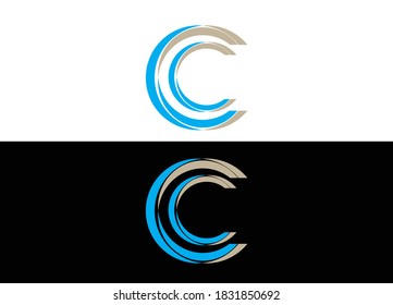 Initial Letter CC Logo or Icon Design Vector Image Template