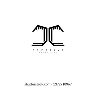 Initial Letter CC Monogram Linear Sharp Professional Modern Logotype