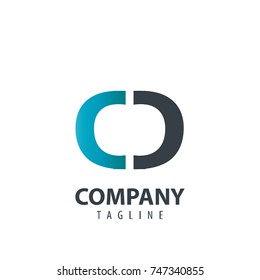 Initial Letter CC OO Design Logo