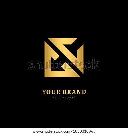 Initial letter CC with striped line. Luxury minimalist  logo design concept, fit for company and business.