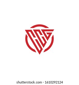 Initial letter CCG Triangle simple cool modern logo 