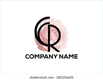 Vorlage für Vektorgrafiken mit dem Anfangsbuchstaben des CCR-Logos oder Symboldesigns
