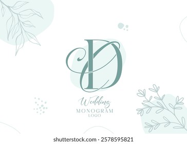 Initial Letter CD DC Wedding Monogram Logo