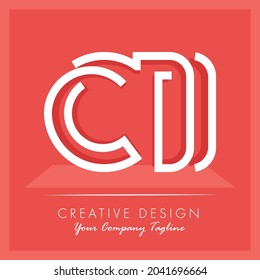 Initial letter CD Letter Logo Design. Creative Modern C D Letters icon vector Illustration. CD Letter Logo Concept Ready For Use. Initial letter 