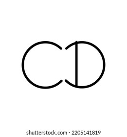 Initial letter CD logo design