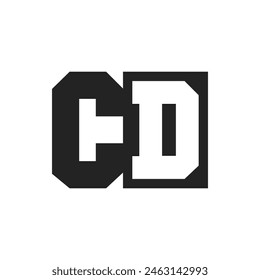 Initial Letter CD Logo Design Template. CD Logo