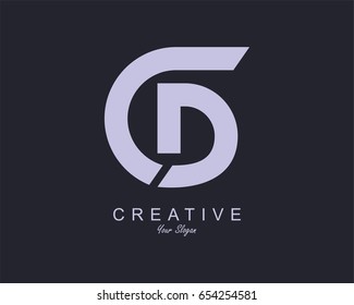 Initial Letter CD Logo Design vector 