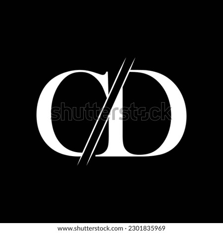 Initial Letter CD Logo. CD Letter Design Vector Illustration.