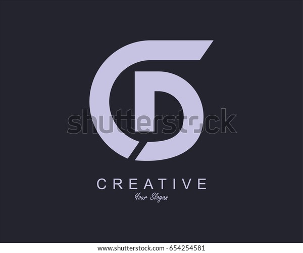 Initial Letter Cd Logo Design Vector Stock Vector Royalty Free