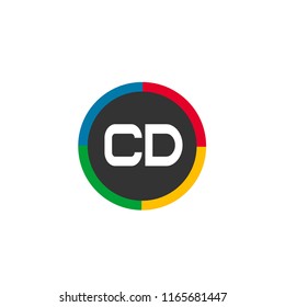 Initial Letter CD Logo Template Design