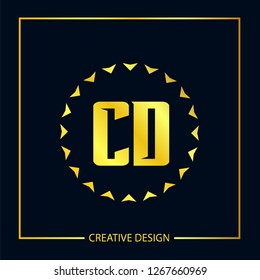 Initial Letter CD Logo Template Design
