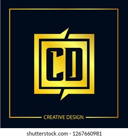 Initial Letter CD Logo Template Design